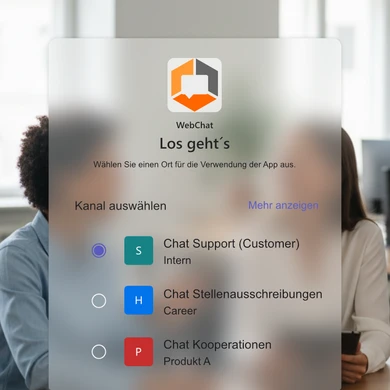 WebChat - Kanal hinzufügen