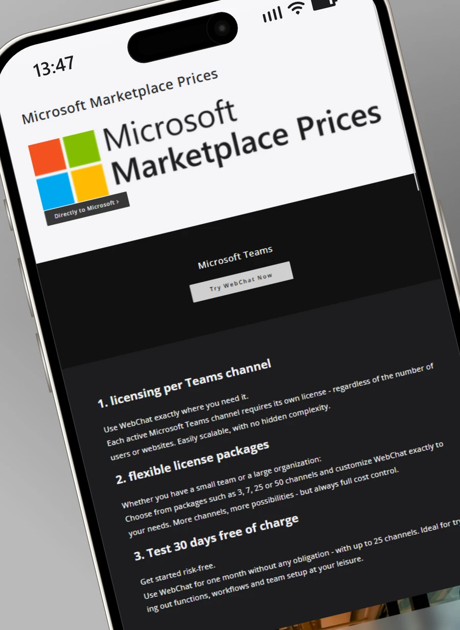 WebChat Prices