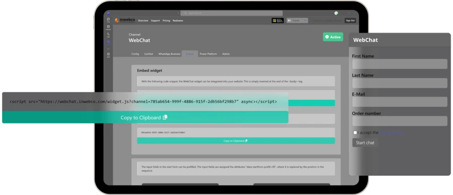 Integration into the web